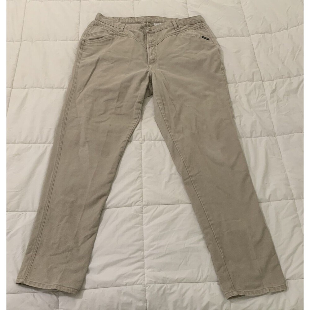 Rockies Rocky Mountain Vintage Womens Khaki Jeans High Waisted Bareback 24W